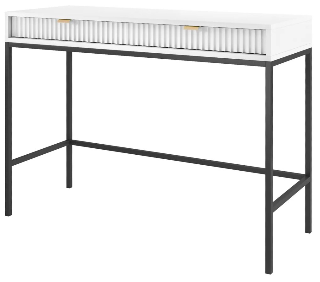 Toaletný stolík Nova 104 cm biely/čierny
