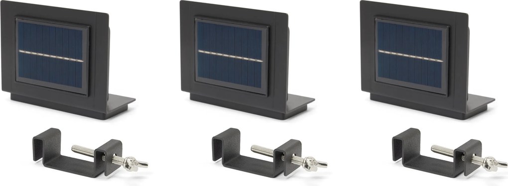 Solárne svietidlá na strešné žľaby, 3 ks