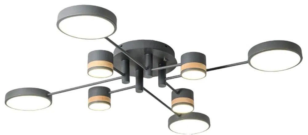 Toolight Toolight, LED stropné svietidlo s diaľkovým ovládaním APP528-8C, šedá, OSW-08470