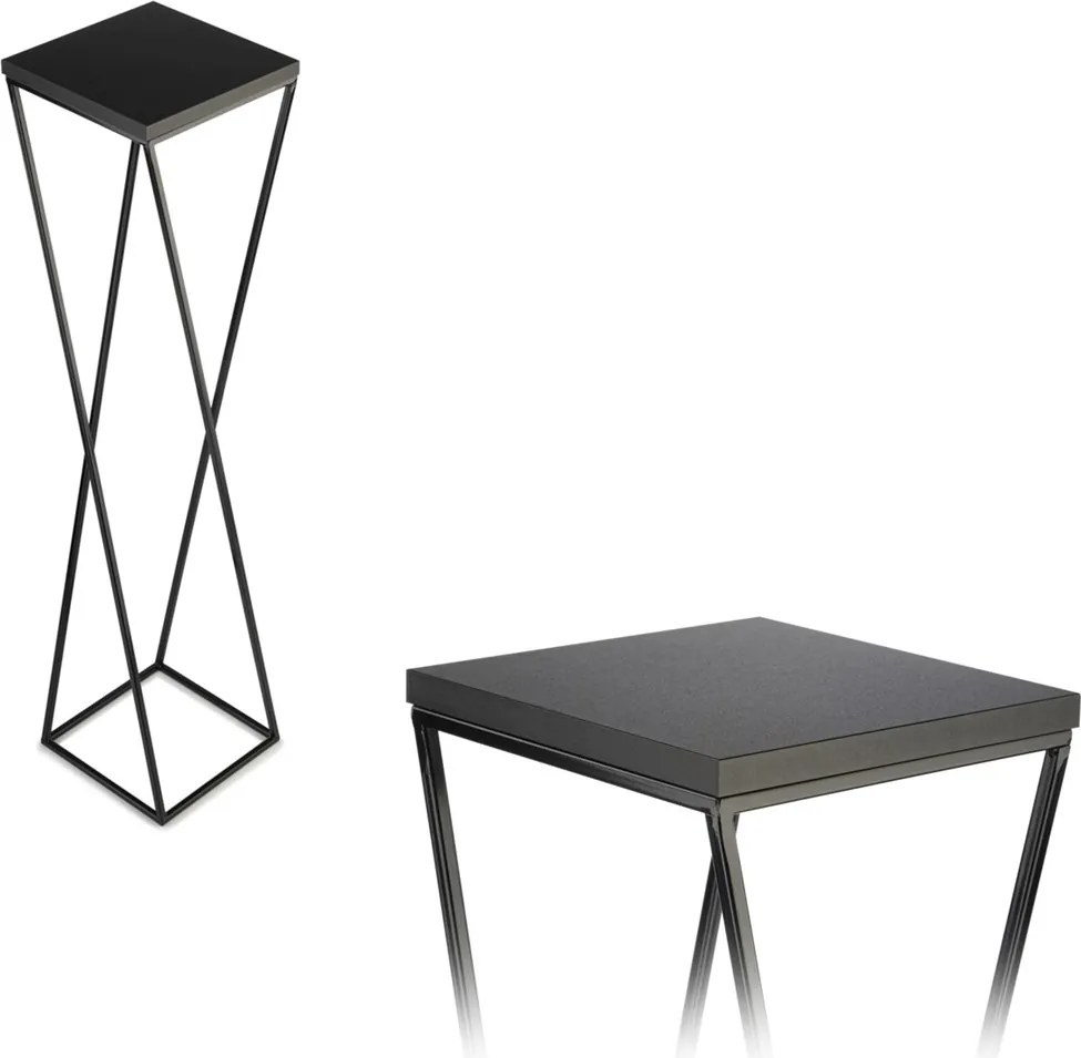 STOJAN NA KVETINÁČ LOFT7 100X24X24 CM ČIERNA