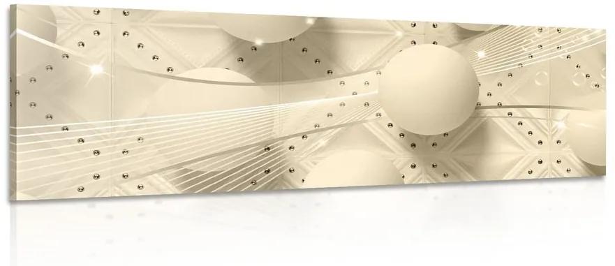 Obraz luxus v sépiovom prevedení - 135x45
