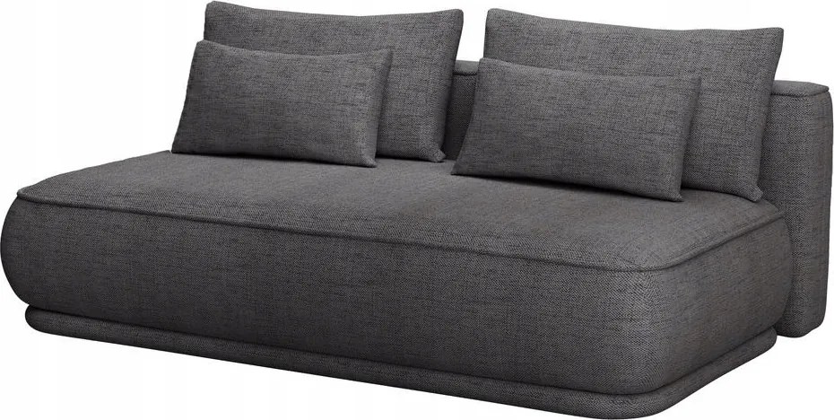 Pohovka trojsedačka Lesanna (tmavosivá čierna)