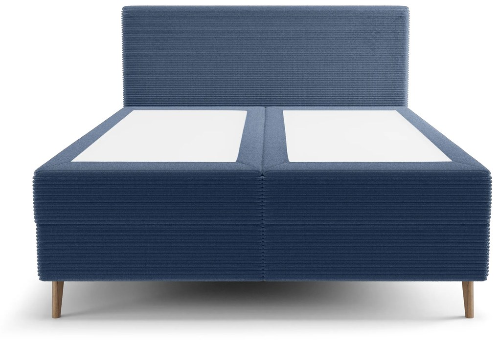 Manželská posteľ 160 cm Napoli Bonell (modrá) (s roštom, s úl. priestorom). Vlastná spoľahlivá doprava až k Vám domov. 1082452