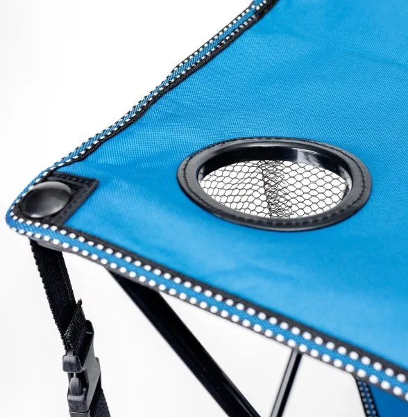 Skladací kempingový stôl + 2x stolička modrá
