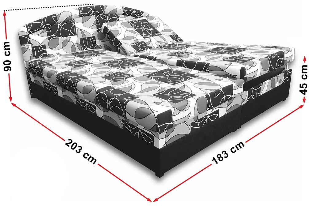 Manželská posteľ 180 cm Velvet (s penovými matracmi). Vlastná spoľahlivá doprava až k Vám domov. 793047