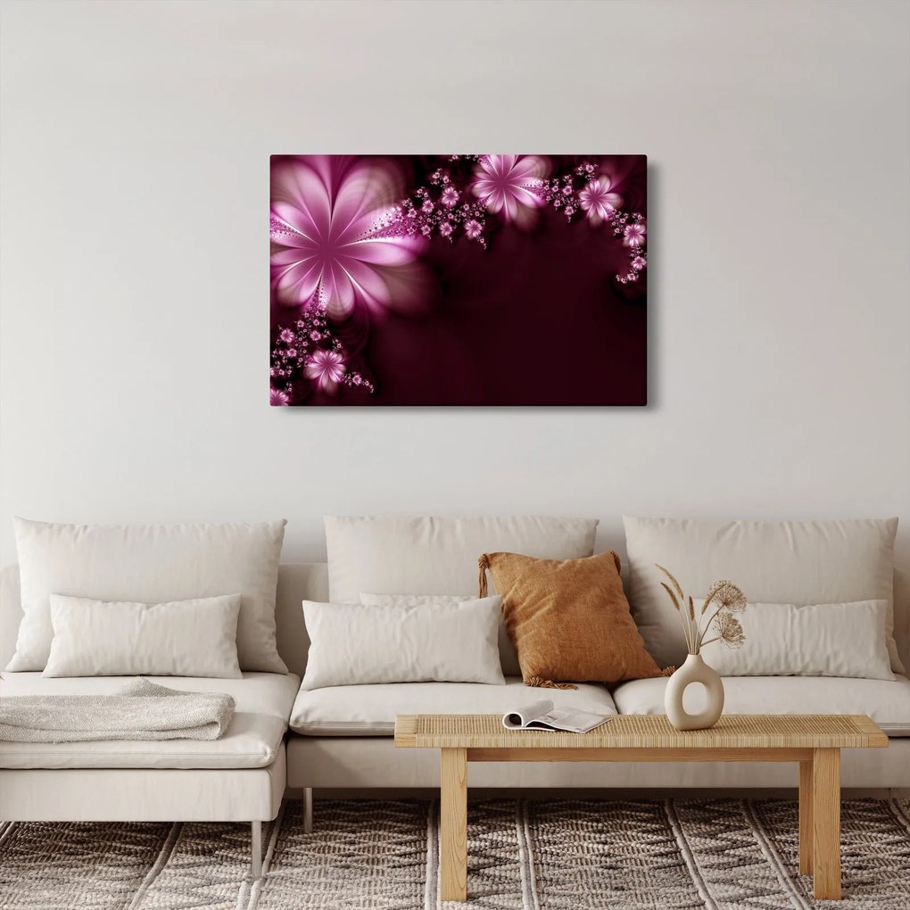 Obraz abstrakcie - kvety (90x60 cm)