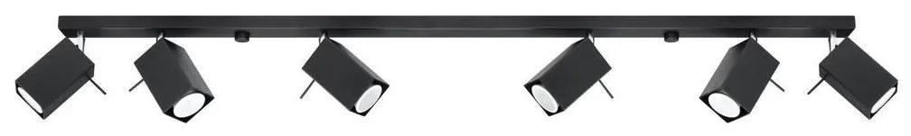 Sollux SL.0460 - Bodové svietidlo MERIDA 6xGU10/40W/230V čierna