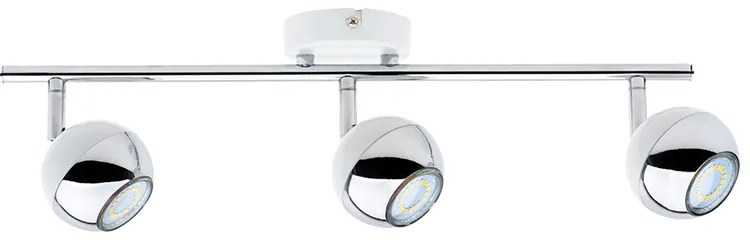 Bodové svietidlo Bianca, 3x LED 50w, biele/chrómové kovové tienidlo, w