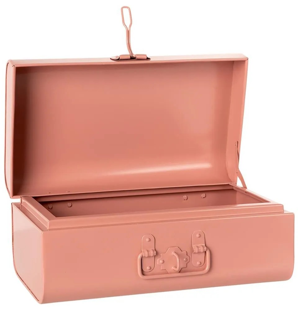 Maileg Kovový úložný kufrík Pastel Maileg Růžový