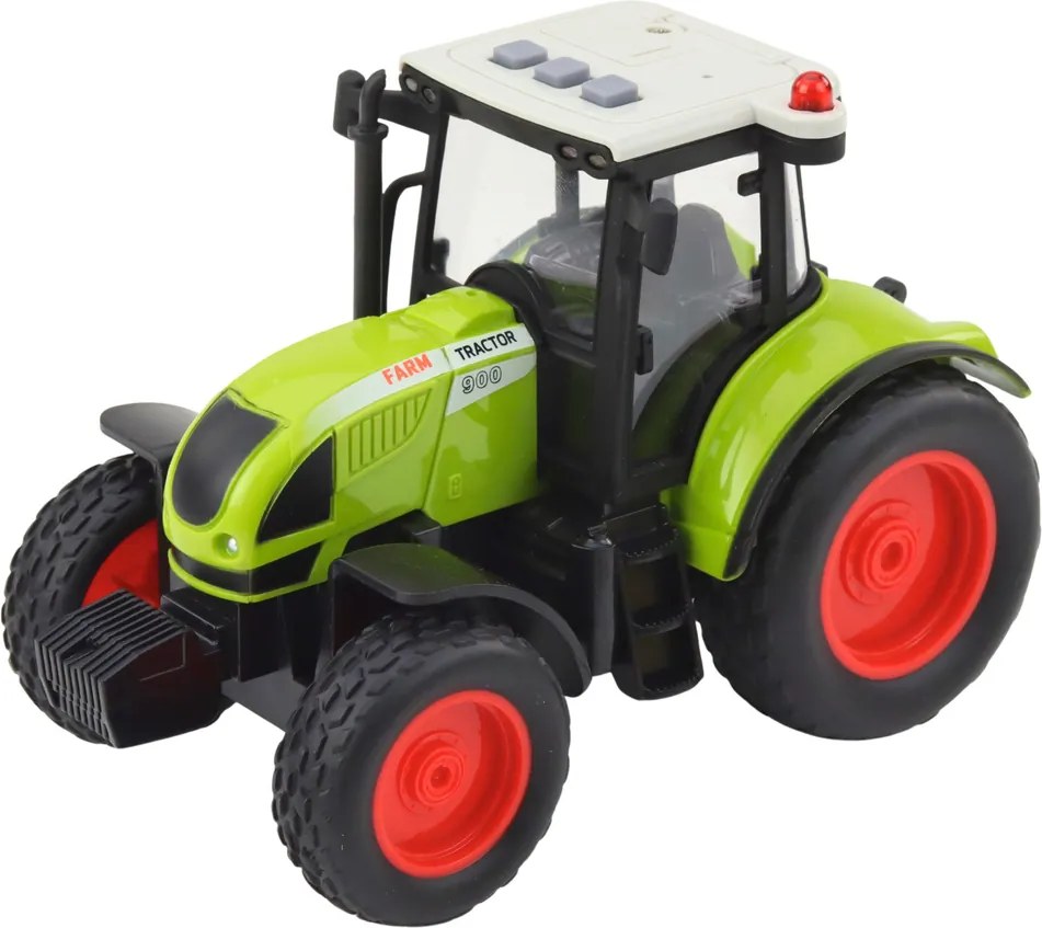 LEAN Toys Poľnohospodársky traktor Poľnohospodársky príves Balíky sena Zelená 1:16