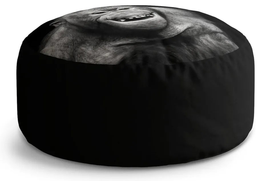 Taburet Circle orangutan, sivá / čierna