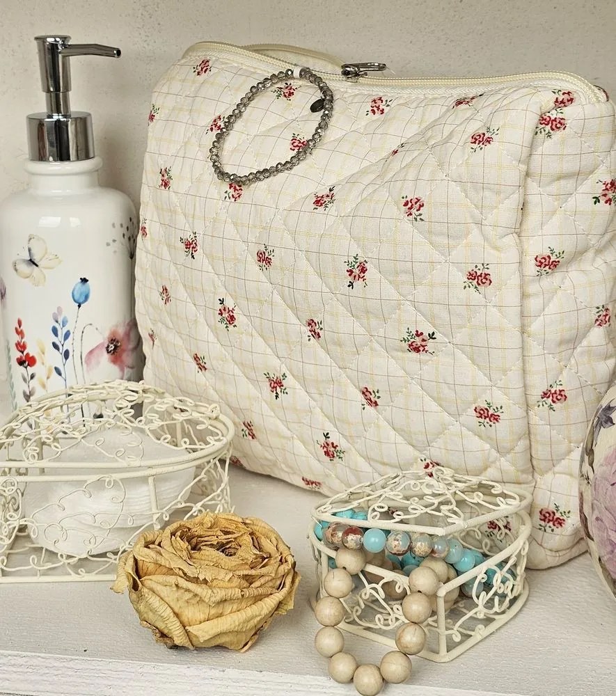 Soap Dispenser 350 Ml White Ceramic Flowers Soap Pump - 350 ml