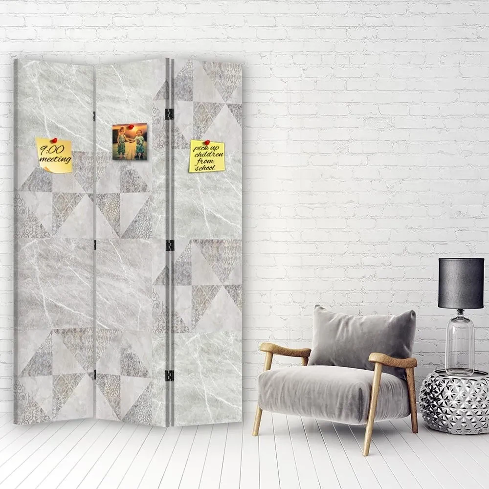 Gario Paraván Geometria a pastely Rozmery: 180 x 170 cm, Prevedenie: Korkový paraván