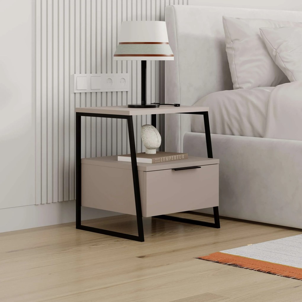 Nočný stolík Houseland Pal moka