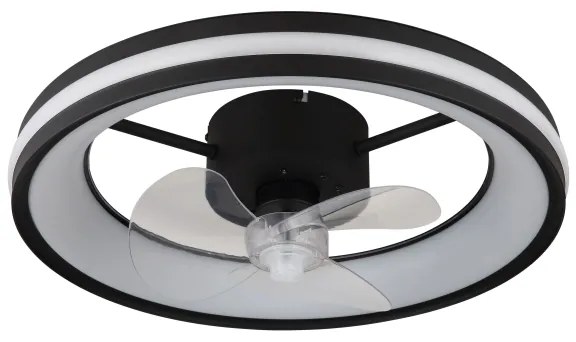 Globo 03651 - LED Stropné svietidlo s ventilátorom GATIAN LED/30W/230V čierna + DO