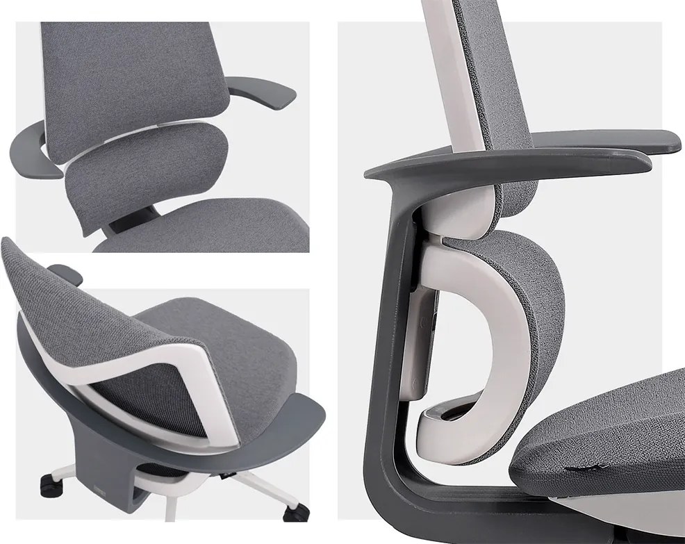 Ergonomická detská stolička MOSH Airflow 396 – sivá