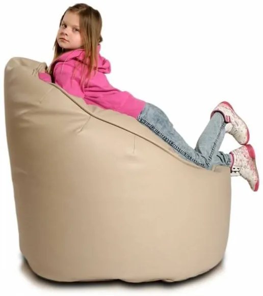 INTERMEDIC SK - Sedací vak Star 85x90 cm | ergonomický dizajn s podrúčkami, 300 l Farba: E17 - Sivá svetlá (Ekokoža)