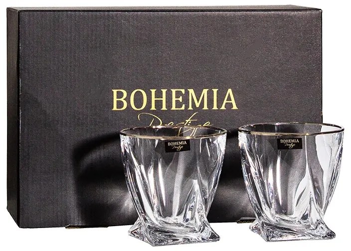 BOHEMIA PRESTIGE QUADRO PLATIN POHÁR SADA 6 KS