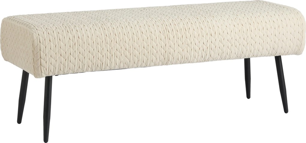XXXLutz DLHÁ TABURETKA, kov, textil, kompozitné drevo, 110/41/43 cm MID.YOU - Online Only drobný nábytok - 000756002901