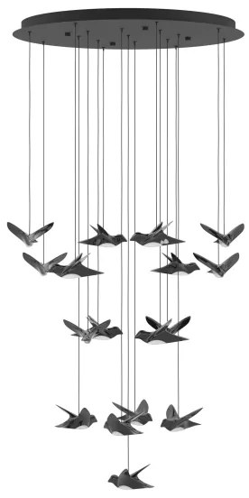 Eglo 390352 - LED Stmievateľný luster na lanku PARATEBUENO 17xLED/3W/230V čierna