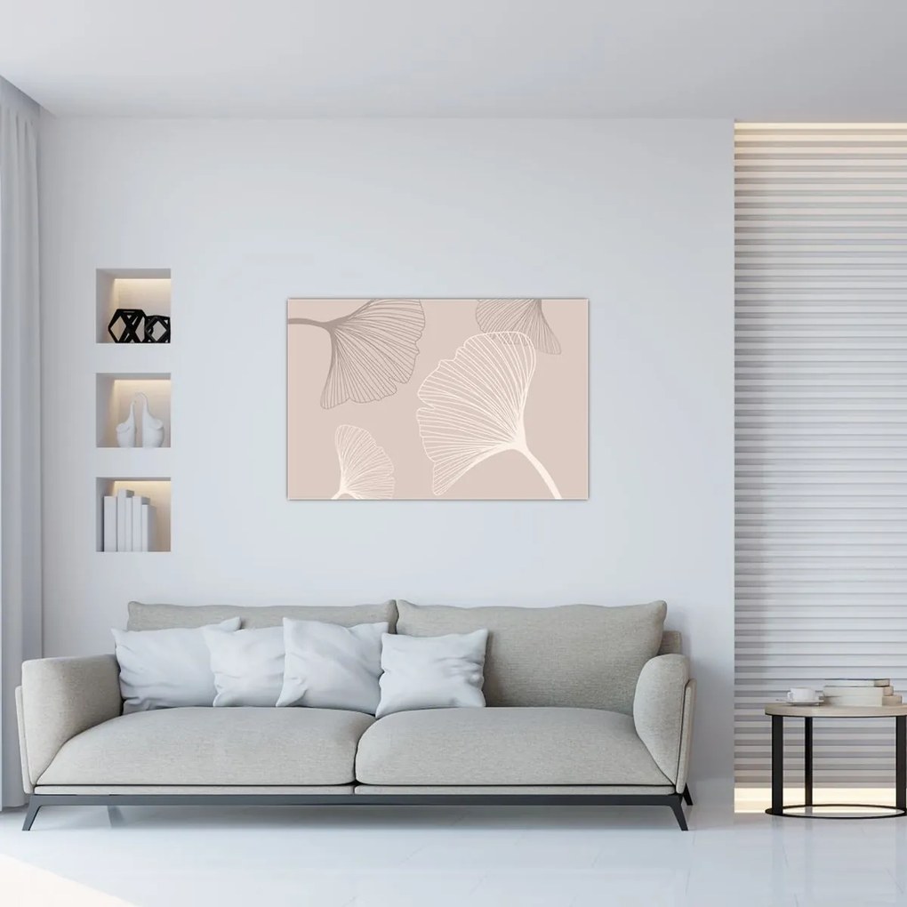 Obraz - Béžové listy N⁰6 (90x60 cm)