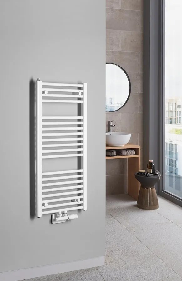 Aqualine Aqualine, DIRECT vykurovacie teleso s stredovým pripojením 450x960 mm, 447 W, biela, ELM94T