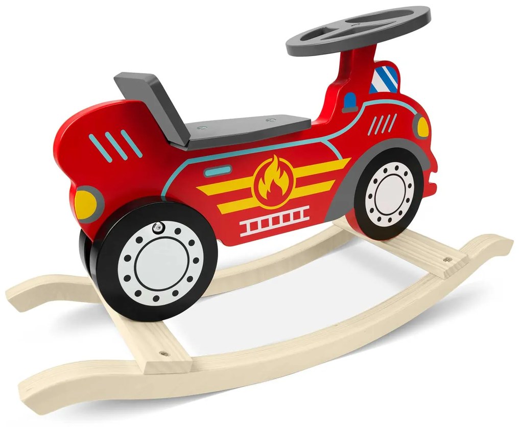 Ricokids drevené hojdacie auto 785001 hasičský zbor