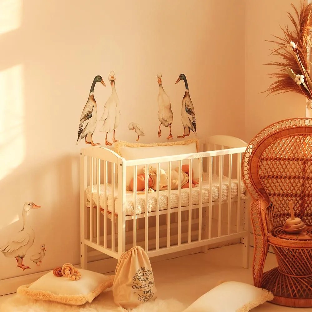 Samolepka do detskej izby bielej kačice 78x40cm