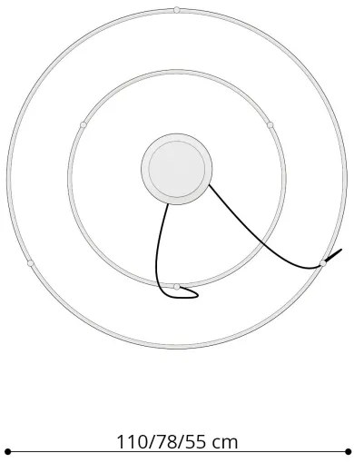 Thoro TH.176 - LED Luster na lanku RIO LED/80W/230V CRI90 3000K biela