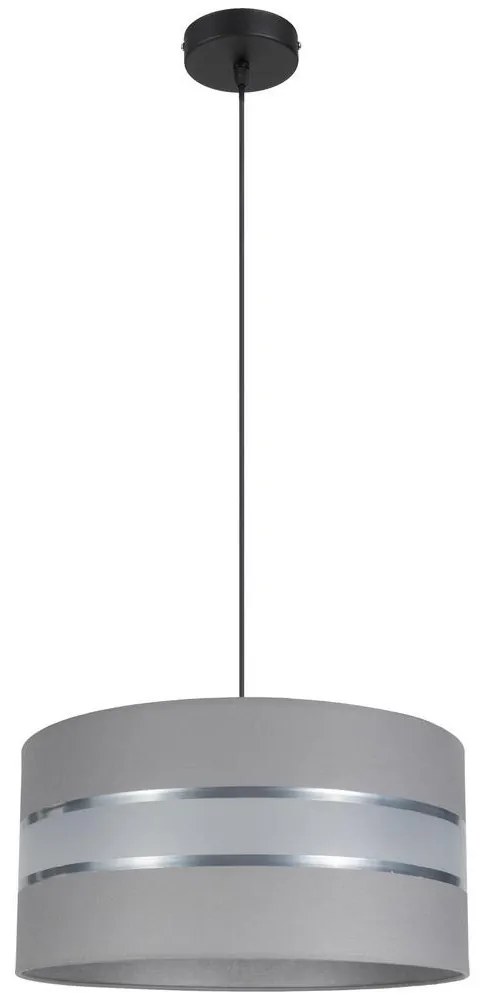 Luster na lanku CORAL 1xE27/60W/230V pr. 40 cm šedá