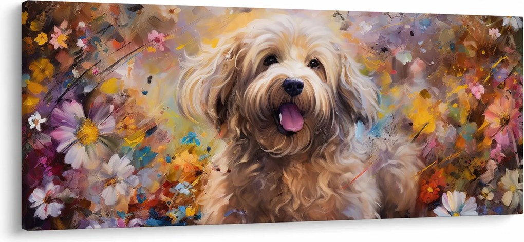Obraz - Šťastný pes II. (120x50 cm)