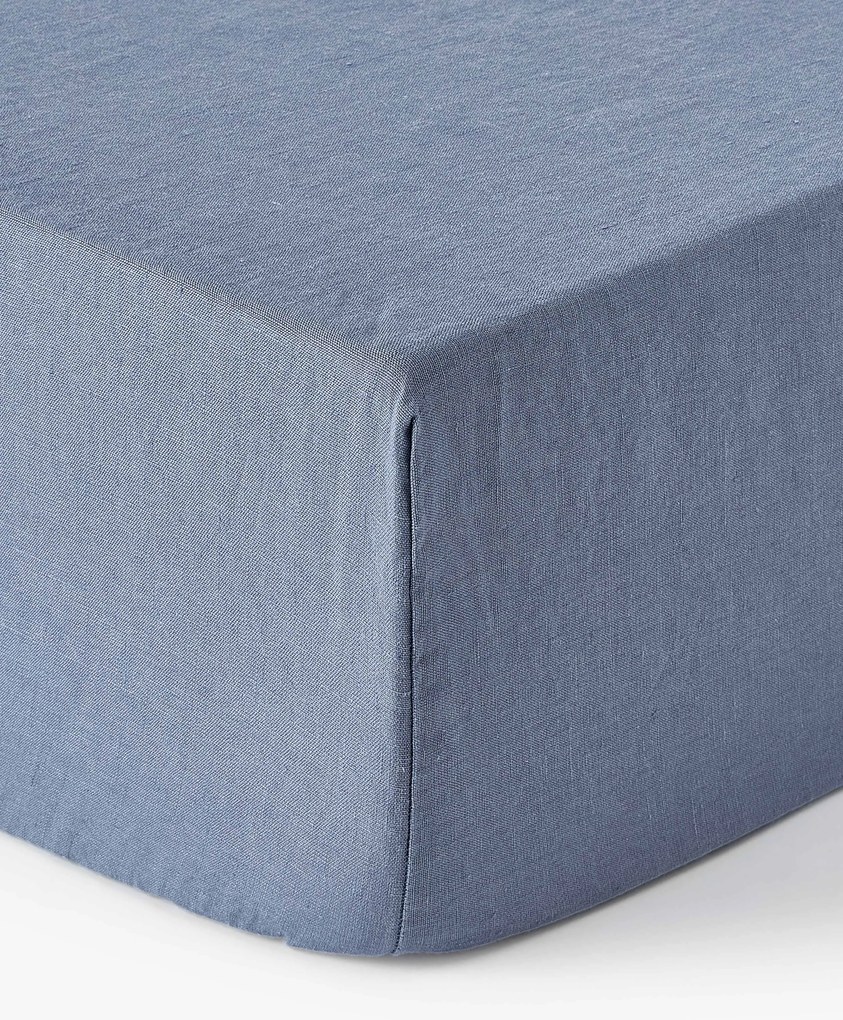 Elastická plachta na kontinentálnu posteľ z vypraného ľanu Airy