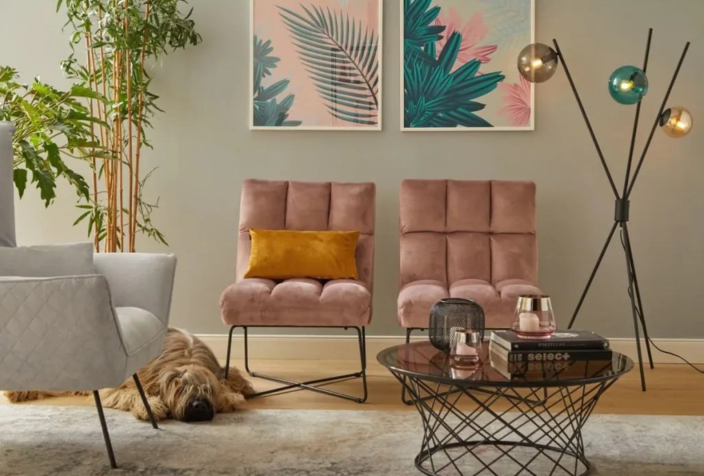 Okrúhly konferenčný stolík Noa 80 cm, čierny/sivý