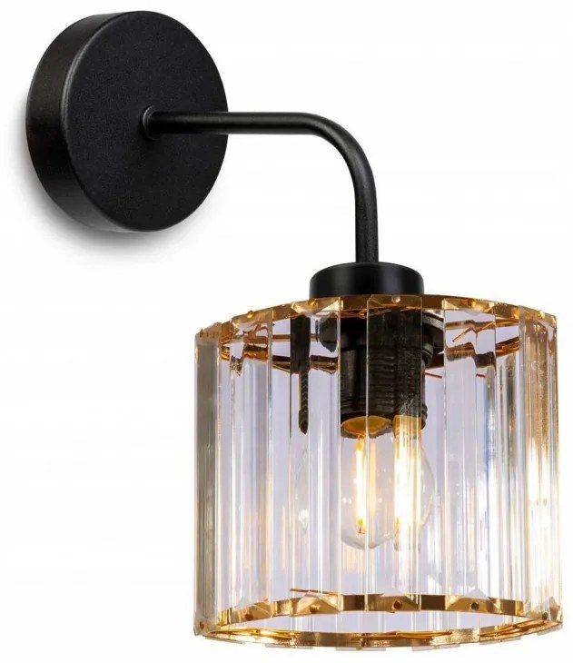 Elegantná sklenená nástenná lampa v štýle art deco