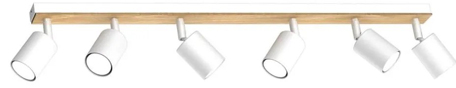 Bodové svietidlo TULON 6xGU10/8W/230V biela/dub