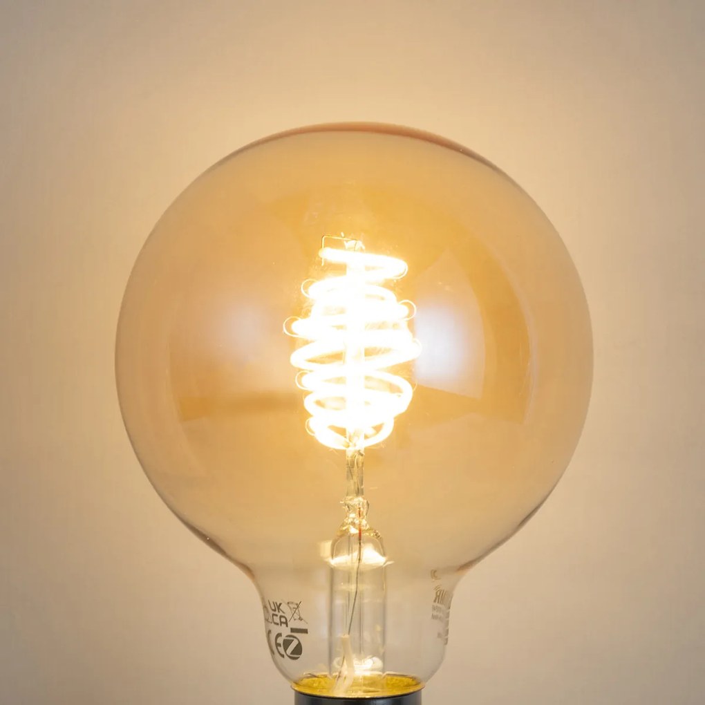 Inteligentná stmievateľná LED žiarovka E27 G95 Jantárová 4,9 W 320 lm 2500 K