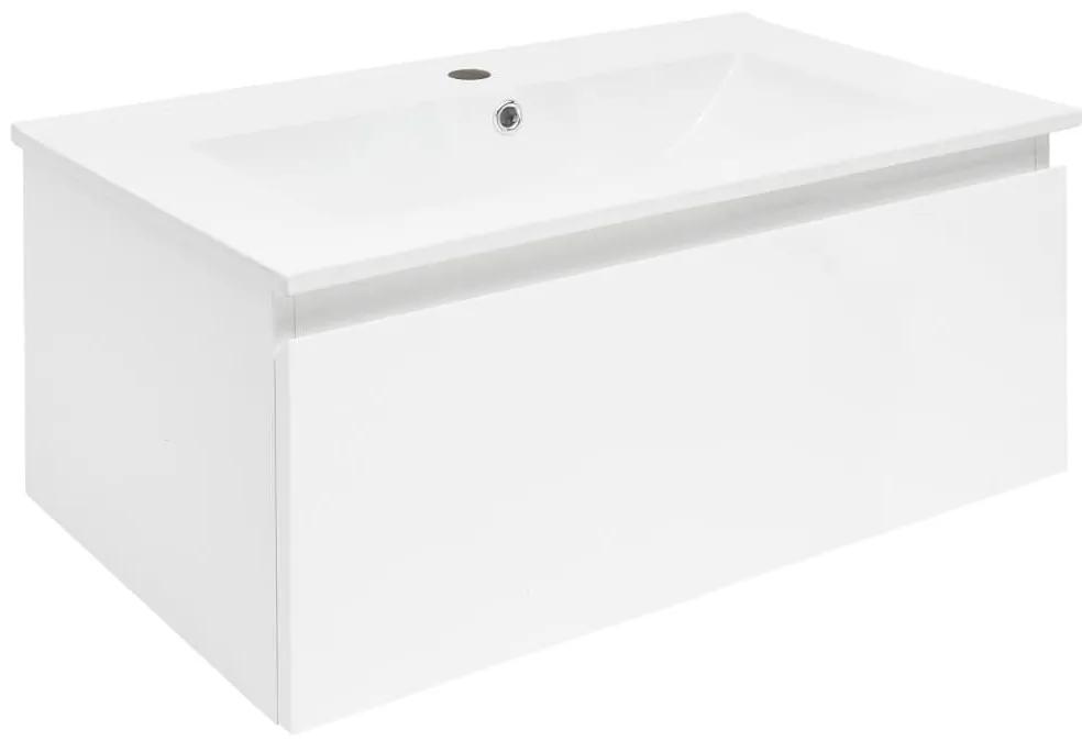 Kúpeľňová skrinka s umývadlom SAT B-Way 79x30x45 cm biely lesk BWAY80WU4