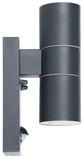 Eglo 32899-LED Vonkajšie nástenné svietidlo so senzorom RIGA 5 2xGU10/3W/230V IP44