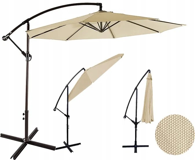 TRENDIE Záhradný slnečník Sunny - béžový 300cm