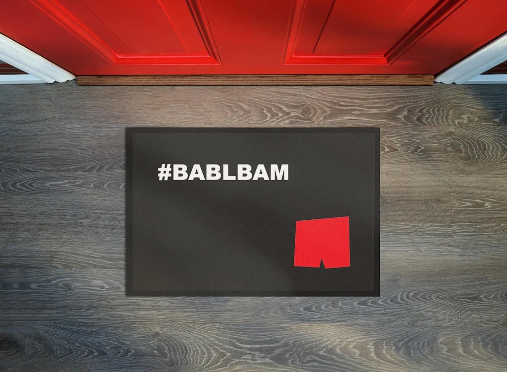 Rohožka Bablbam 40x60 cm – na von aj na doma, 40x60, šedá, GDmats