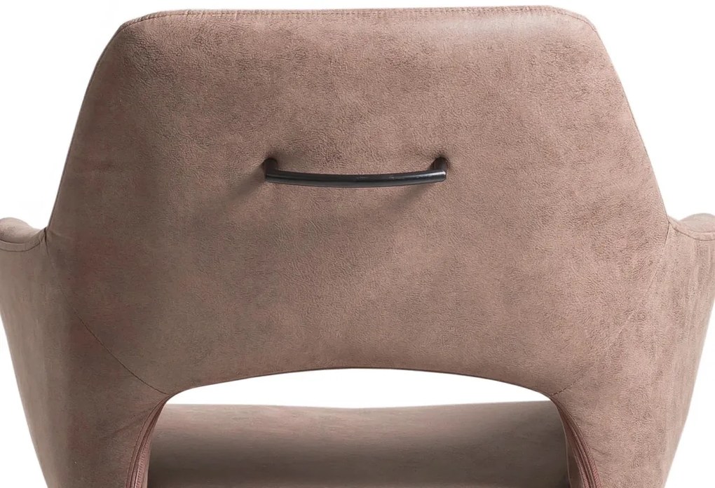 furniture-nabytek.cz - Sada 2 otáčecích křesel Corton, hnědá látka a kov