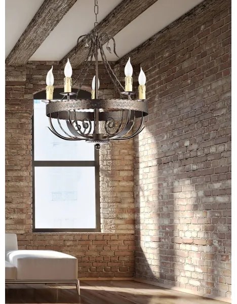 Luster na reťazi LOARA 5xE14/60W/230V