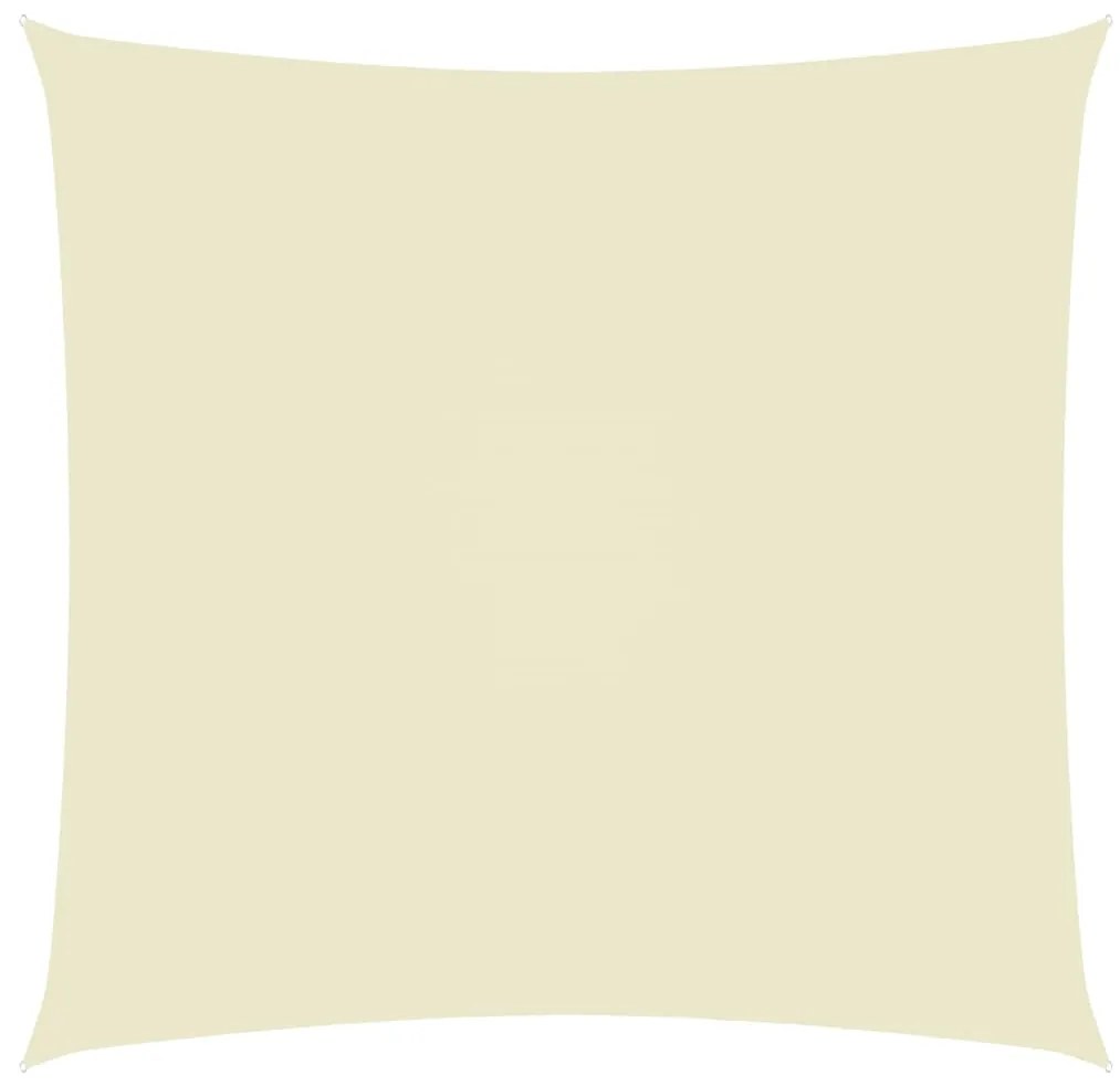 vidaXL Tieniaca plachta, oxford, štvorcová 5x5 m, krémová