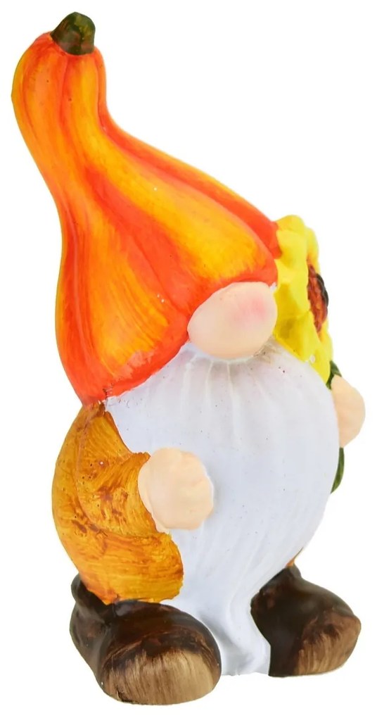 Keramický Škriatok so slnečnicou, 7,5 x 17 x 7,5 cm