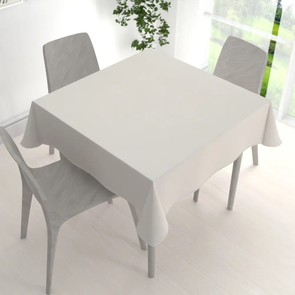 Biante Veľký dekoračný štvorcový obrus BKS-403 Svetlo sivobéžový 260x260 cm