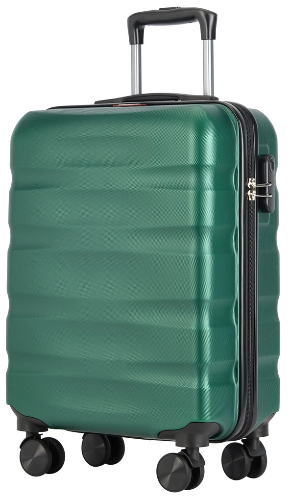 Kufor BONTOUR "WAVE" na 4 kolieskach, 55x40x20cm, zelený