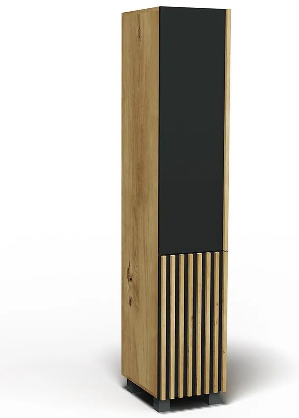 Kuchynská skrinka Lucjan 40dk2f2100 artisan/čierna