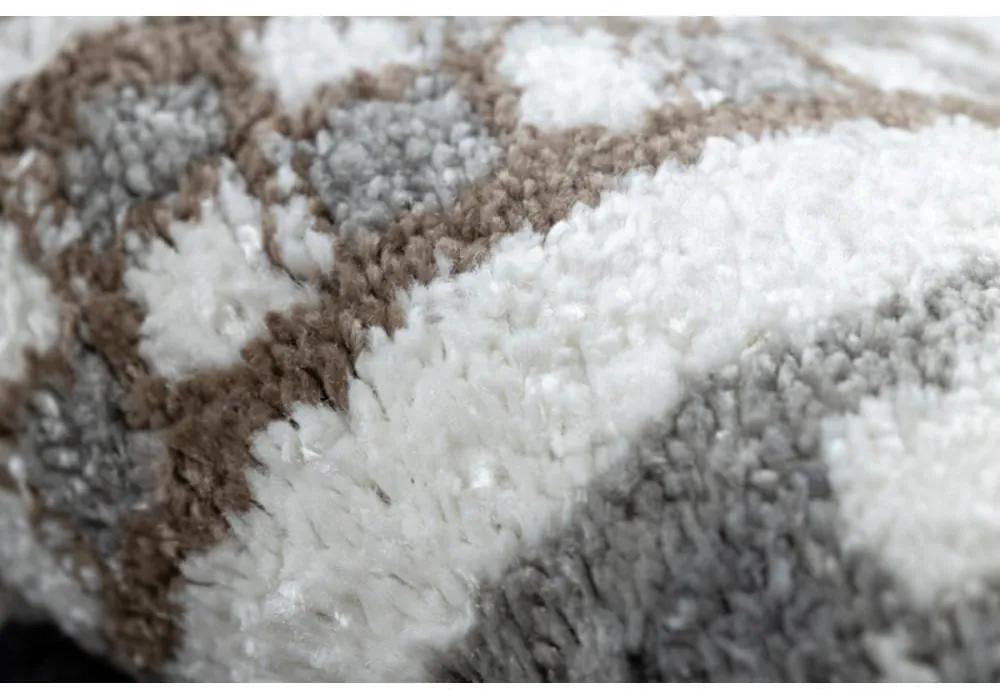 Detský kusový koberec Závodná dráha krémovo biely 160x220cm