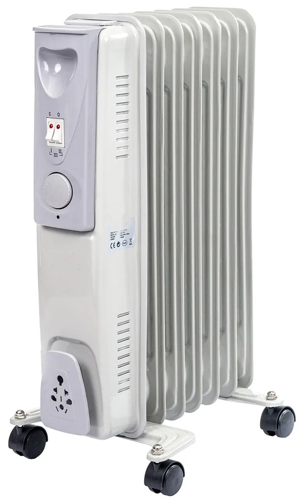 Elektrický olejový radiátor NB-1001 1500 W - biela