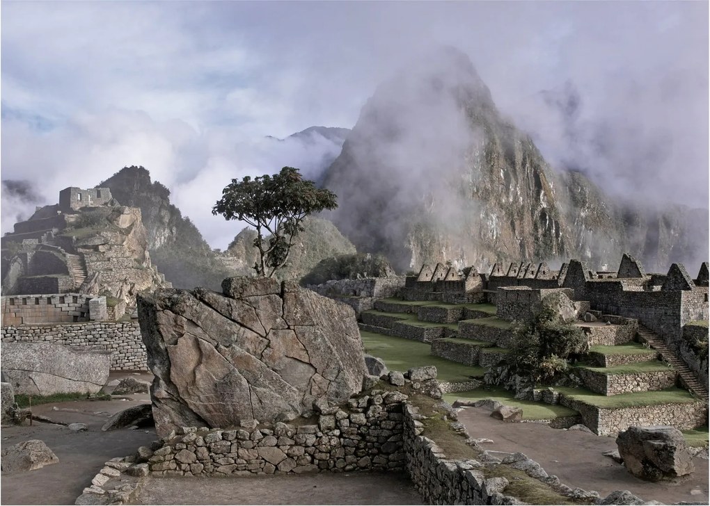 Sklenený obraz - Machu Picchu (70x50 cm)